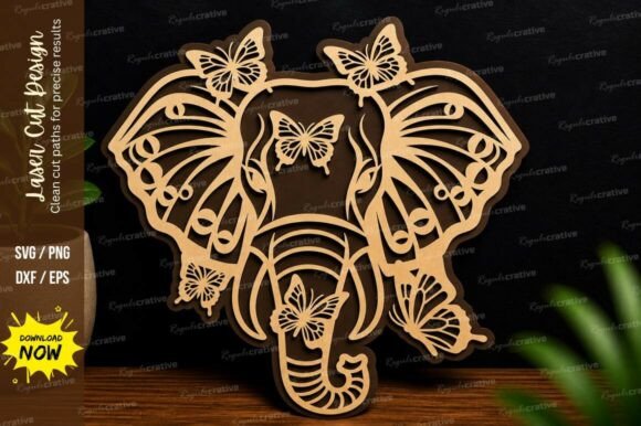 Bringing Nature to Life with Elephant Butterfly Laser Cut Art