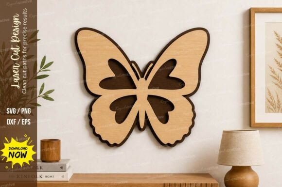 Butterfly Silhouette Laser Cut SVG: Precision for Crafters
