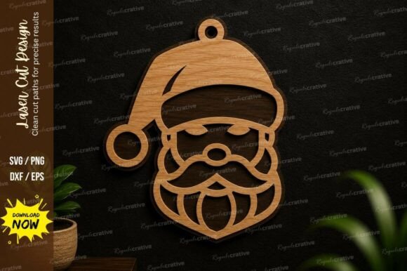 Crafting Festive Decor: A Guide to the Santa Face Ornament Laser Cut SVG Design