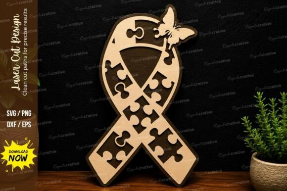 Crafting with Purpose: The Ultimate Guide to Autism Ribbon Art Laser Cut SVG Files