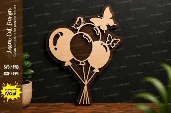 Creating Magical Moments with a Balloon Butterfly Bouquet Laser Cut SVG