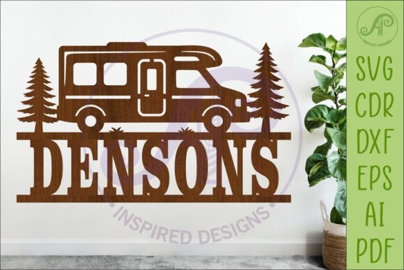 Custom Campervan Family Name Sign SVG Guide