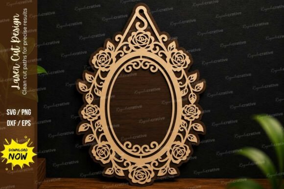 Elevate Designs with Ornate Oval SVGs