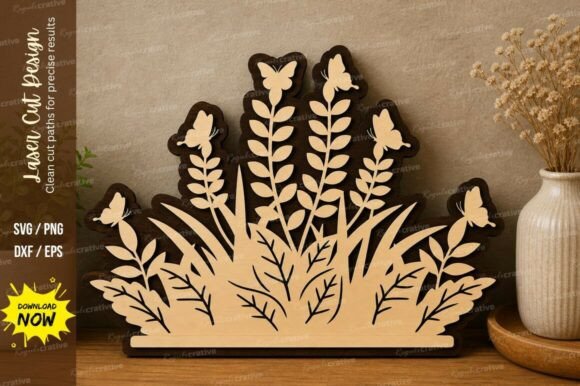 Elevating Modern Decor with the Butterfly Grass Decor Laser Cut Svg File