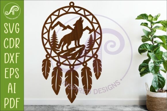 Elevating Modern Decor with the Wolf Dreamcatcher Laser Cut File: A Fusion of Nature and Precision