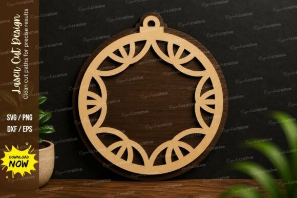 Elevating Precision Craftsmanship with a Geometric Ornament Frame Laser Cut SVG