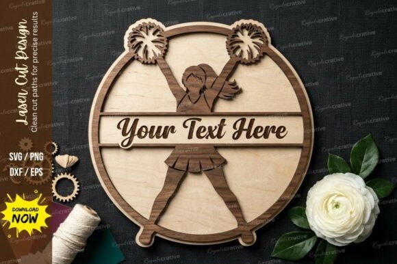 Gym Girl Frame Laser Cut SVG for Precision Projects