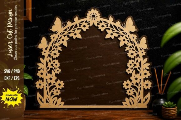 Integrating the Floral Arch Laser Cut Wall Decor Frame into Your Creative Workflow