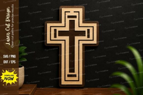 Mastering Layered Cross Ornament Laser Cut SVG
