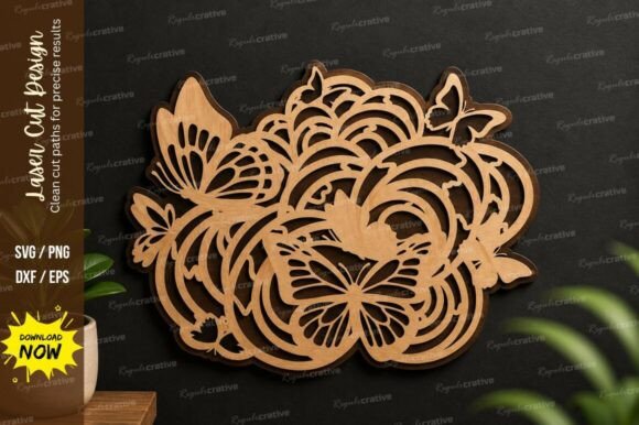 Strategic Implementation of the Floral Butterfly Cluster Laser Cut SVG for Precision Crafting and Business Growth